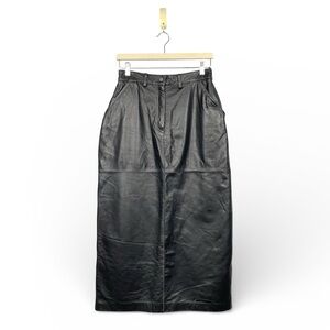 Danier Black Leather Pencil Skirt